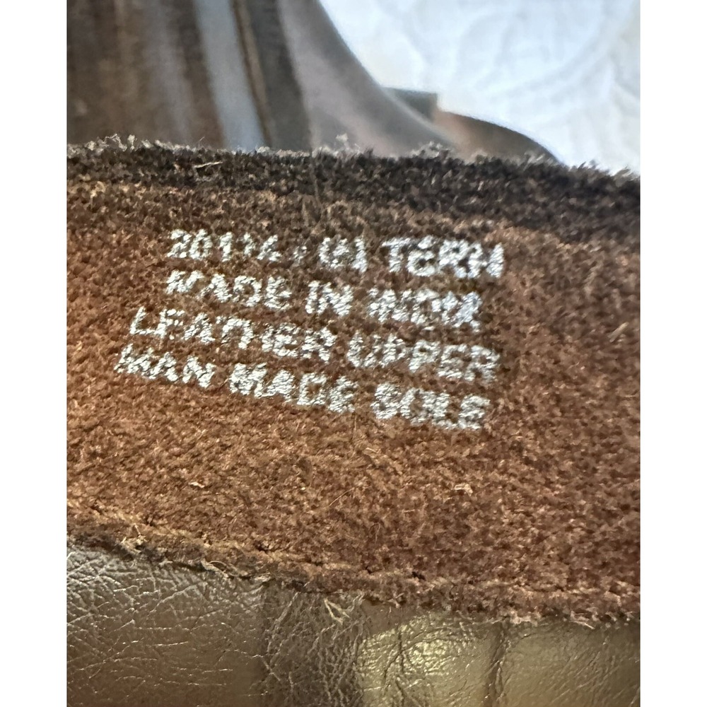 Women's Diba True Brown Leather Fringe Open toed Boots Size 7 - Picture 7 of 8